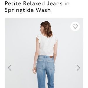 Madewell Petite Relaxed Jeans Springtide Wash